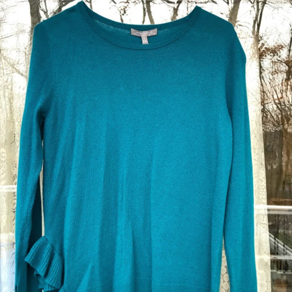 Cashmere Sweater Women's L Nieman Marcus Teal NWT
